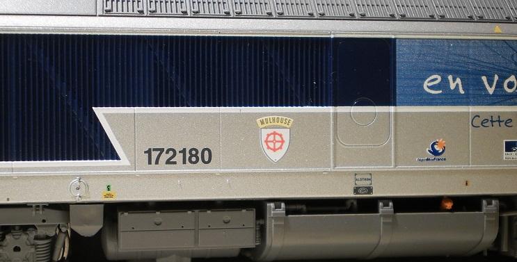 Locomotive diesel CC 172180 en voyage logo casquette ep V - 