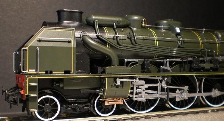SNCF locomotive � vapeur  231 E  verte  sound   - 