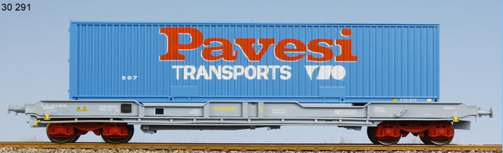 wagon KM avec caisse mobile  PAVESI  ep IV-V - 