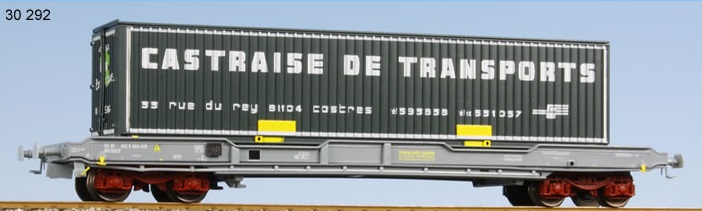 wagon K1 avec caisse mobile Castraise de transports ep IV-V - 