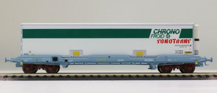 Coffret de 2 wagons chargs de caisses mobiles  CHRONO FROID  SONOTRANS &  MANI  ep V - L.s.models - sncf