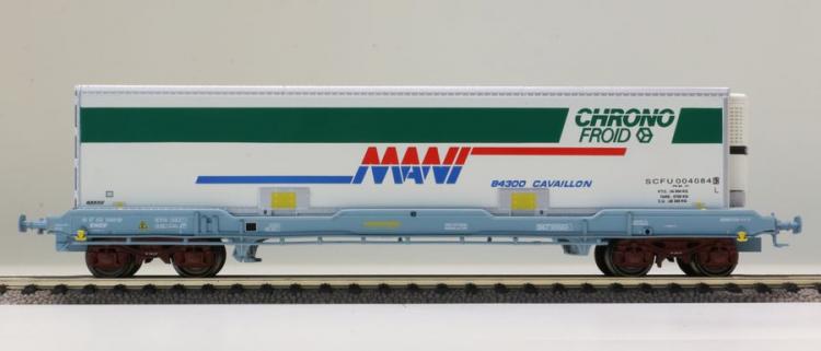 Coffret de 2 wagons chargs de caisses mobiles  CHRONO FROID  SONOTRANS &  MANI  ep V - L.s.models - sncf