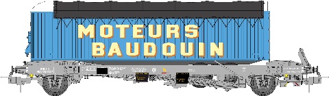 Wagon Kangourou ep III  MOTEURS BAUDOUIN - 