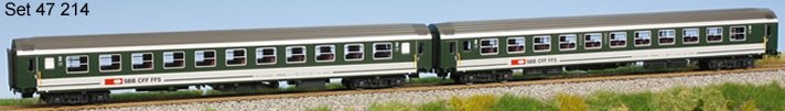 SBB / CFF  coffret de 2 voitures Bpm  nouveau logo  ep Vb - 