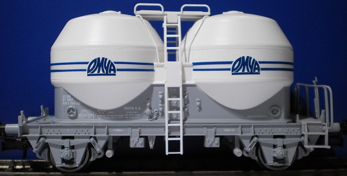 Wagon OMYA  pour le transport de craie en poudre  ep  IV - 