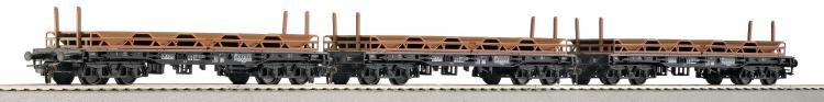 DB  set  de  3  wagons  plats - 