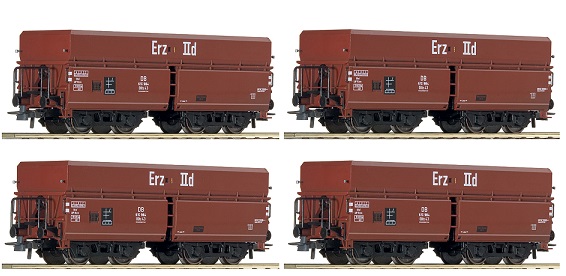 DB set de 4 wagons  dchargement automatique ep III - 