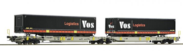 AAE wagon articul charg de 2 remorques  3 essieux  VOS  Logistics - 