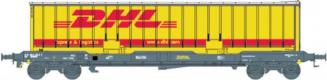 Wagon K1 charg� d'une caisse mobile DHL  ep IV-V