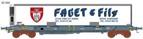 Wagon KM avec caisse mobile FAGET  ep IV-V