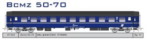 OBB  voiture Bcmz 50-70 019-4  ep IV