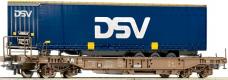 DSB wagon poche charg d'une remorque  3 essieux  DSV