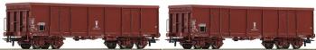 Set de 2 wagons tombereaux transport de ballast marquage V