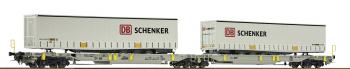 AAE wagon articul� charg� de 2 containers  DB  SCHENKER