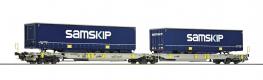 	AAE wagon articul� charg� de 2 remorques � 3 essieux  SAMSKIP   ep VI
