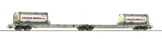 AAE wagon articul� charg� avec 2 containers-citernes VAN DEN BOSCH  ep VI