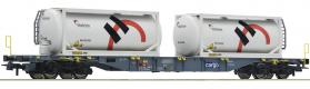 SBB wagon plat charg� de 2 containers HOLCIM ep VI