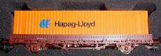 RENFE wagon plat � 2 essieux + container Hapag-Lloyd  ep  V
