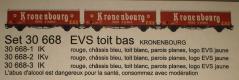 Coffret de 3 wagons EVS toit bas  KRONENBOURG  